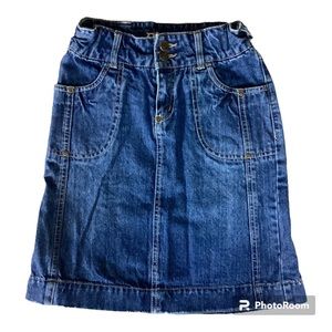 Dickies knee length denim skirt | girls 10 | basic fall classic wardrobe staple